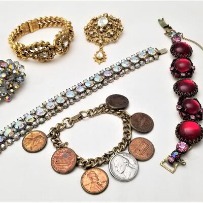 Lot #270  Vintage Costume Jewelry Lot - six pieces