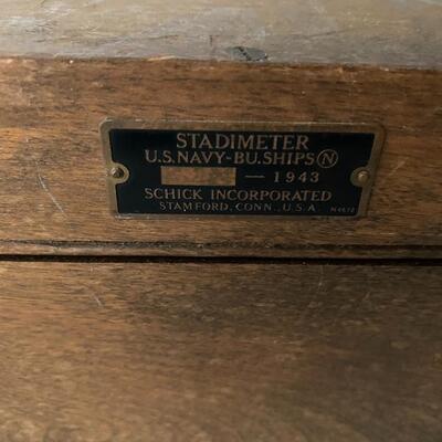 US Navy Antique Stadimeter in Wooden Box