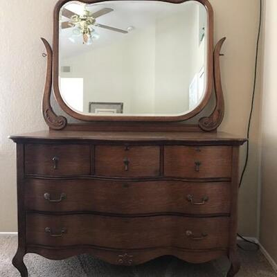 Vintage Reproduction Oak Karges BedFrame, Dressers, and NightStand