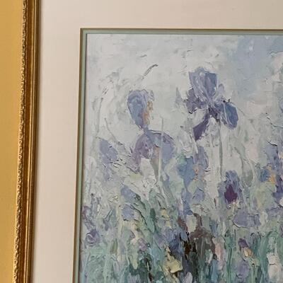 Lot 290: Signed Floral Framed Artwork (Large 32x39 looks like oil painting)