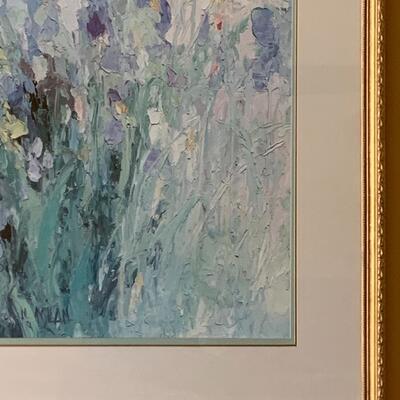 Lot 290: Signed Floral Framed Artwork (Large 32x39 looks like oil painting)