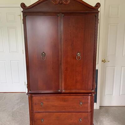 Lot 292: Entertainment Wardrobe/ Media Cabinet (Electronics Included)