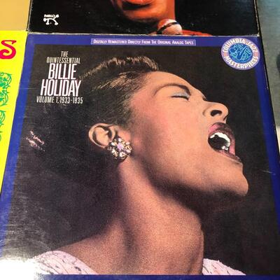 Lot of 5 Powerhouse Women Singers Vinyl Records Billie Holiday Sarah Vaughan Dinah Washington