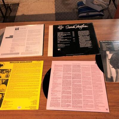 Lot of 5 Powerhouse Women Singers Vinyl Records Billie Holiday Sarah Vaughan Dinah Washington