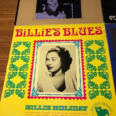 Lot of 5 Powerhouse Women Singers Vinyl Records Billie Holiday Sarah Vaughan Dinah Washington