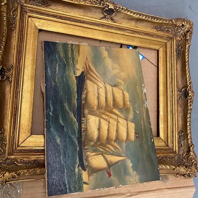 Antique Ship Painting