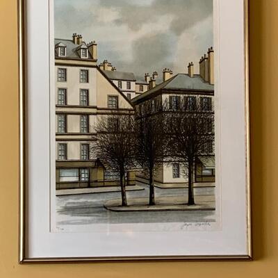 Lot 296: Jacques Deperthes. "Place de la Contrescarpe", Signed, Numbered, Lithograph (1979)