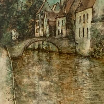 Lot 297: "Le Vieux Pont" by Bernard Gantner Signed & Numbered, w/COA.