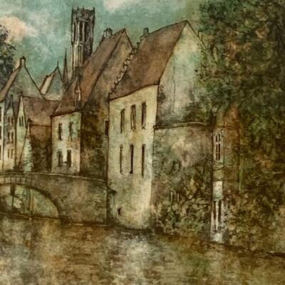 Lot 297: "Le Vieux Pont" by Bernard Gantner Signed & Numbered, w/COA.