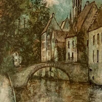 Lot 297: "Le Vieux Pont" by Bernard Gantner Signed & Numbered, w/COA.