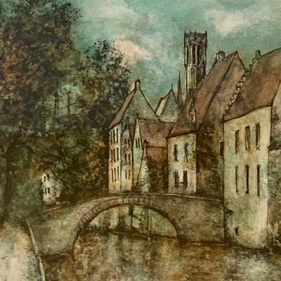 Lot 297: "Le Vieux Pont" by Bernard Gantner Signed & Numbered, w/COA.