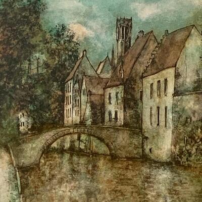 Lot 297: "Le Vieux Pont" by Bernard Gantner Signed & Numbered, w/COA.
