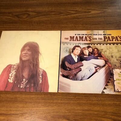 2 Vintage Vinyl Records The Mama's and the Papa's and Melanie Gather Me