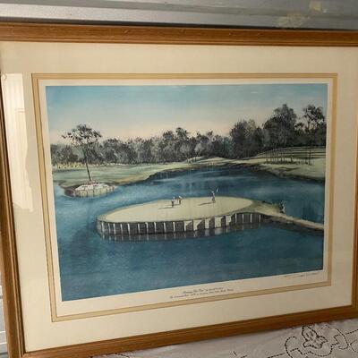 Golfing Print Signed LL Donald Voorhees