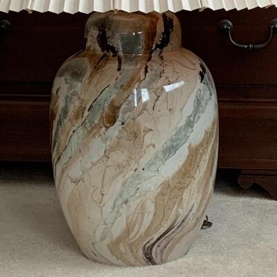 Lot 300:  MCM Marbled Ceramic Lamps