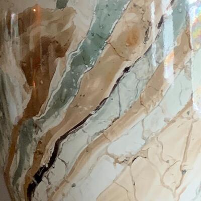 Lot 300:  MCM Marbled Ceramic Lamps