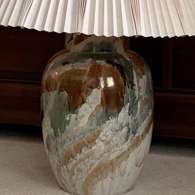 Lot 300:  MCM Marbled Ceramic Lamps