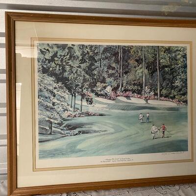 Golfing Print Signed LL Donald Voorhees