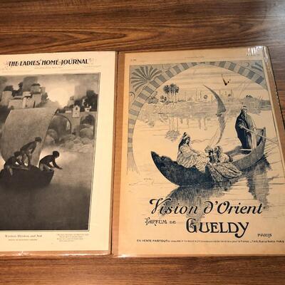 Lot of 8 Vintage Advertisements Art Deco Ladies