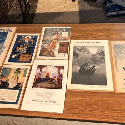 Lot of 8 Vintage Advertisements Art Deco Ladies