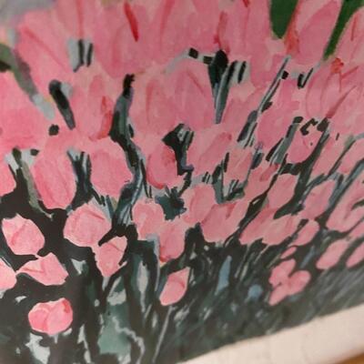 Watercolor Painting of Flower Garden