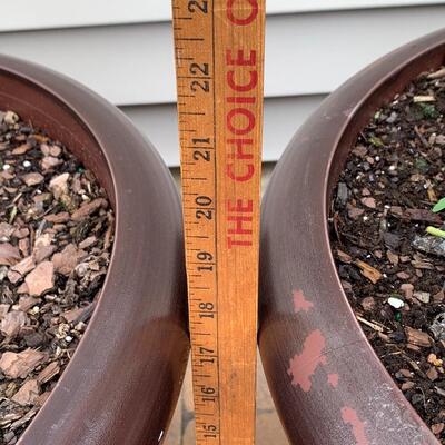 Lot 347: Large Outdoor Planters & Plants