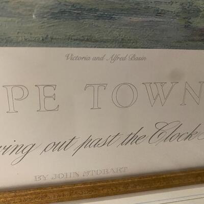 Cape Town Lithograph Signed  John Stobart