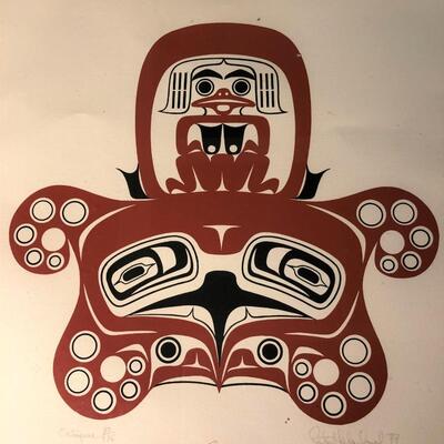 Lot of 2 Native American Pacific Northwest Art Prints