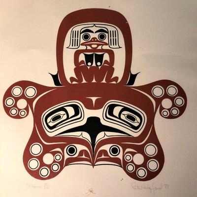 Lot of 2 Native American Pacific Northwest Art Prints