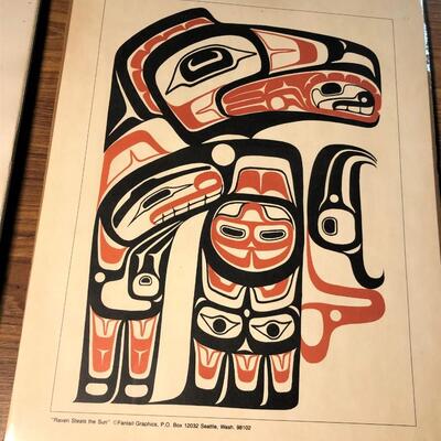 Lot of 2 Native American Pacific Northwest Art Prints