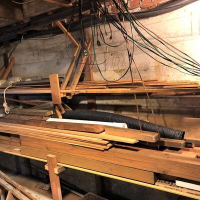 Large Lot of Construction Wood Beams and Planks and Scraps