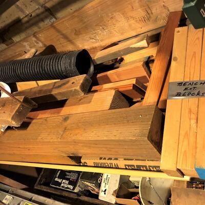 Large Lot of Construction Wood Beams and Planks and Scraps
