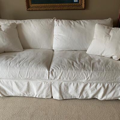 Lot 352: Custom Covered Sofa