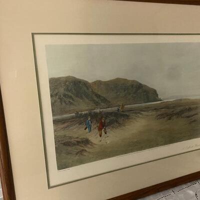 Douglas Adams Golfing Lithograph Print