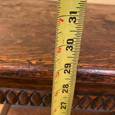 Beautiful Carved Oak Antique Desk Table