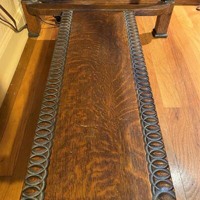 Beautiful Carved Oak Antique Desk Table