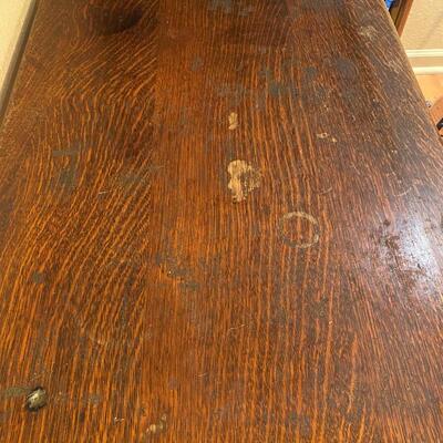 Beautiful Carved Oak Antique Desk Table