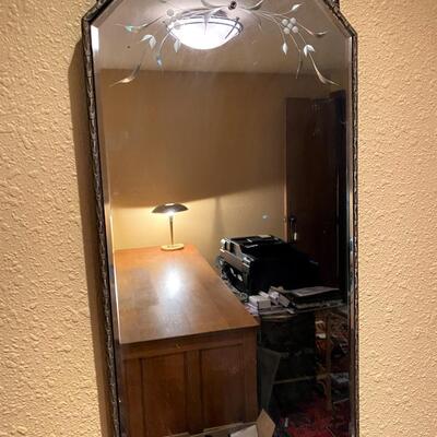 Antique Art Nouveau Style Wall Mirror