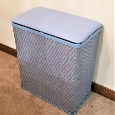 Lot #282 Vintage Blue Basket Clothes Hamper