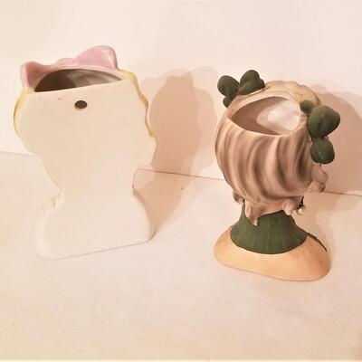 Lot #283  Vintage Head Vase and Wall Pocket