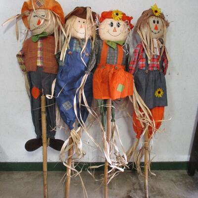 Fall Harvest Scarecrow Yard Art