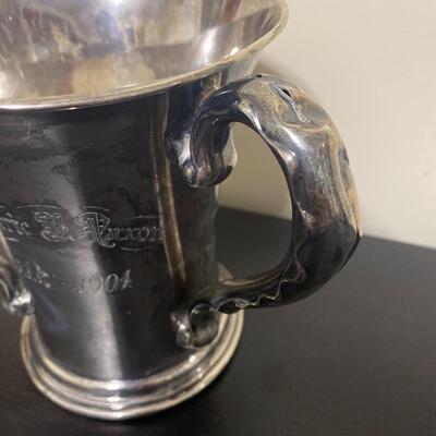 Sterling Silver Early 20th Century Three Handle Loving Cup