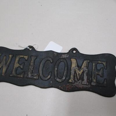 Double Sided Cast Iron Welcome Sign