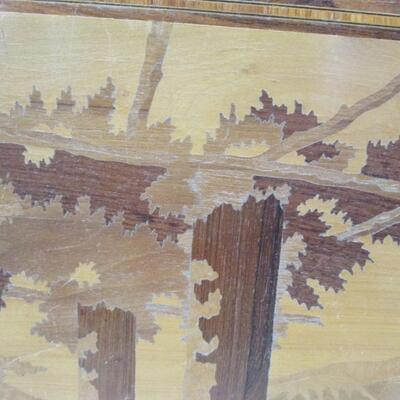 Wood Marquetry Landscape Picture
