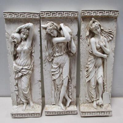 Resin Grecian Wall Decor Figures