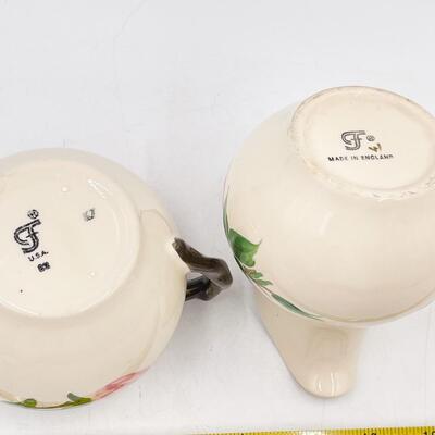 FRANCISCAN DESERT ROSE CREAMER AND SUGAR SET