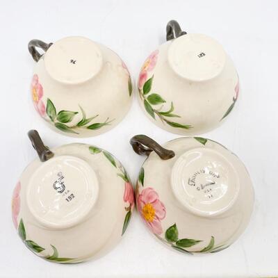 FRANCISCAN DESERT ROSE TEACUPS (4) & SAUCERS (5)