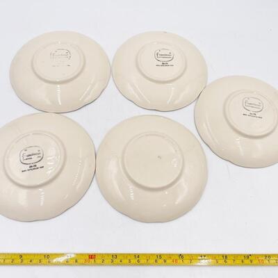 FRANCISCAN DESERT ROSE TEACUPS (4) & SAUCERS (5)