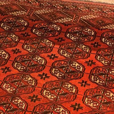 Beautiful Red Burgundy Pattern Hand Woven Area Rug
