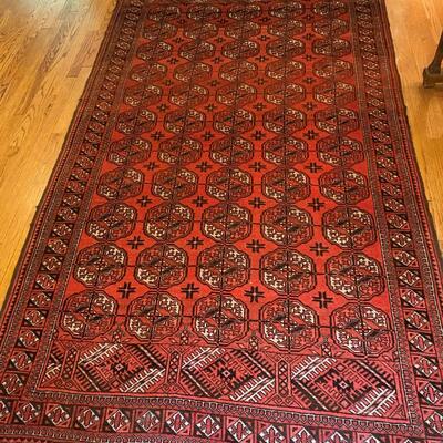 Beautiful Red Burgundy Pattern Hand Woven Area Rug